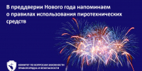 В преддверии Нового года напоминаем о правилах использования пиротехнических средств - Комитет по вопросам законности