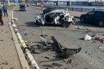 Два человека пострадали в массовом ДТП на Ушаковской набережной в Петербурге