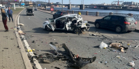 В ДТП на Ушаковской набережной пострадали два человека - tvspb.ru - ТК Санкт-Петербург