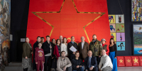 В Петербурге показали гигантскую картину «Звезда Победы», внутри которой написаны имена всех Героев Российской Федерации - Петербургский дневник