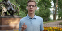 Вадим Ваганов*. Скриншот: видео пушкинского отделения партии «Яблоко» на YouTube - Мой район