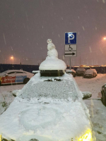 Фото: в Петербурге уже слепили первого снеговика