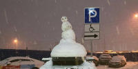 Фото: в Петербурге уже слепили первого снеговика - Петербургский дневник