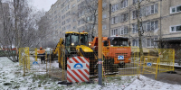 На улице Димитрова в Петербурге устраняют порыв водопровода - Вестник СЗФО