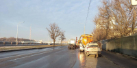 На аварийном участке Пироговская набережная очищена от воды и наледи - Петербургский дневник