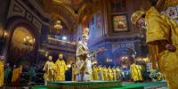 В праздник Рождества Христова Предстоятель Русской Церкви совершил Божественную литургию в Храме Христа Спасителя - ИППО