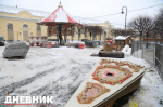 Фото: в Петербурге разбирают декорации и палатки Рождественской ярмарки