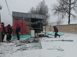 Проводится демонтаж двух незаконных торговых павильонов. Общая площадь освобождаемой территории составляет 130 квадратных метров