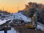 На Рубежном путепроводе в Курортном районе начали возводить новые опоры