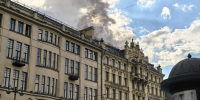 Невский перекрыли из-за пожара на 600 «квадратах» в доме Руль — фото с места происшествия - Neva.Today