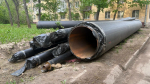 Улицу Трефолева затопило из-за аварии в Санкт-Петербурге