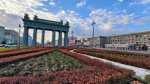 У Московских ворот в Петербурге высадили более 10 тысяч тюльпанов для весеннего цветения